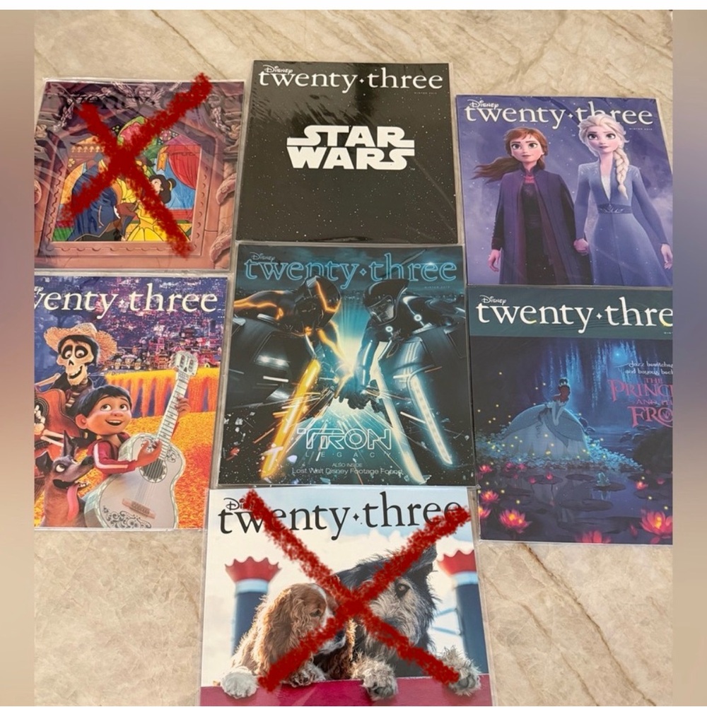 D23 Disney Magazine, Lot of 5 from 2009-2019 new and sealed. Perfect. READ